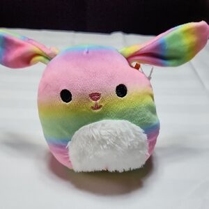 Squishmallow 5” Danya Rainbow Bunny Rabbit  KellyToy Plush